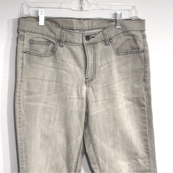 NY & Co | Women’s Grey Low Rise Ankle Skinny Embellished Denim Jeans 10 - Picture 5 of 14